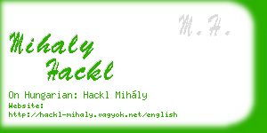 mihaly hackl business card